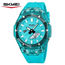 SKMEI Men Watch Week Display LED Digital Quartz Sport Watch Silicone Wristwatch