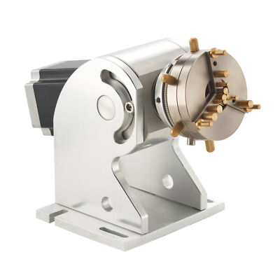 80mm Laser Marking Machine Rotary Axis Chuck for Rings Bracelets More 80deg 360