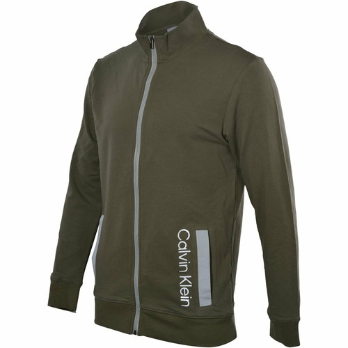 Calvin Klein Full Zip Sweatshirt - Green - Sweatshirts