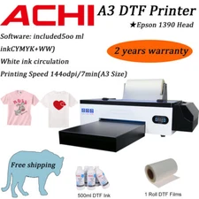 A3 R1390 DTF Transfer Printer Direct to Film T-shirt Printing 500ML INK Included