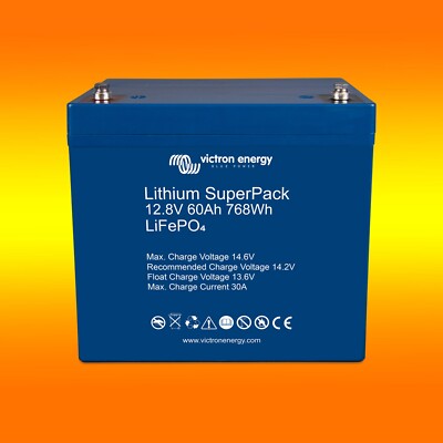 SuperPack 12,8V/60Ah (0% MwSt.*) Victron Lithium Batterie mit BMS Akku LiFePo4