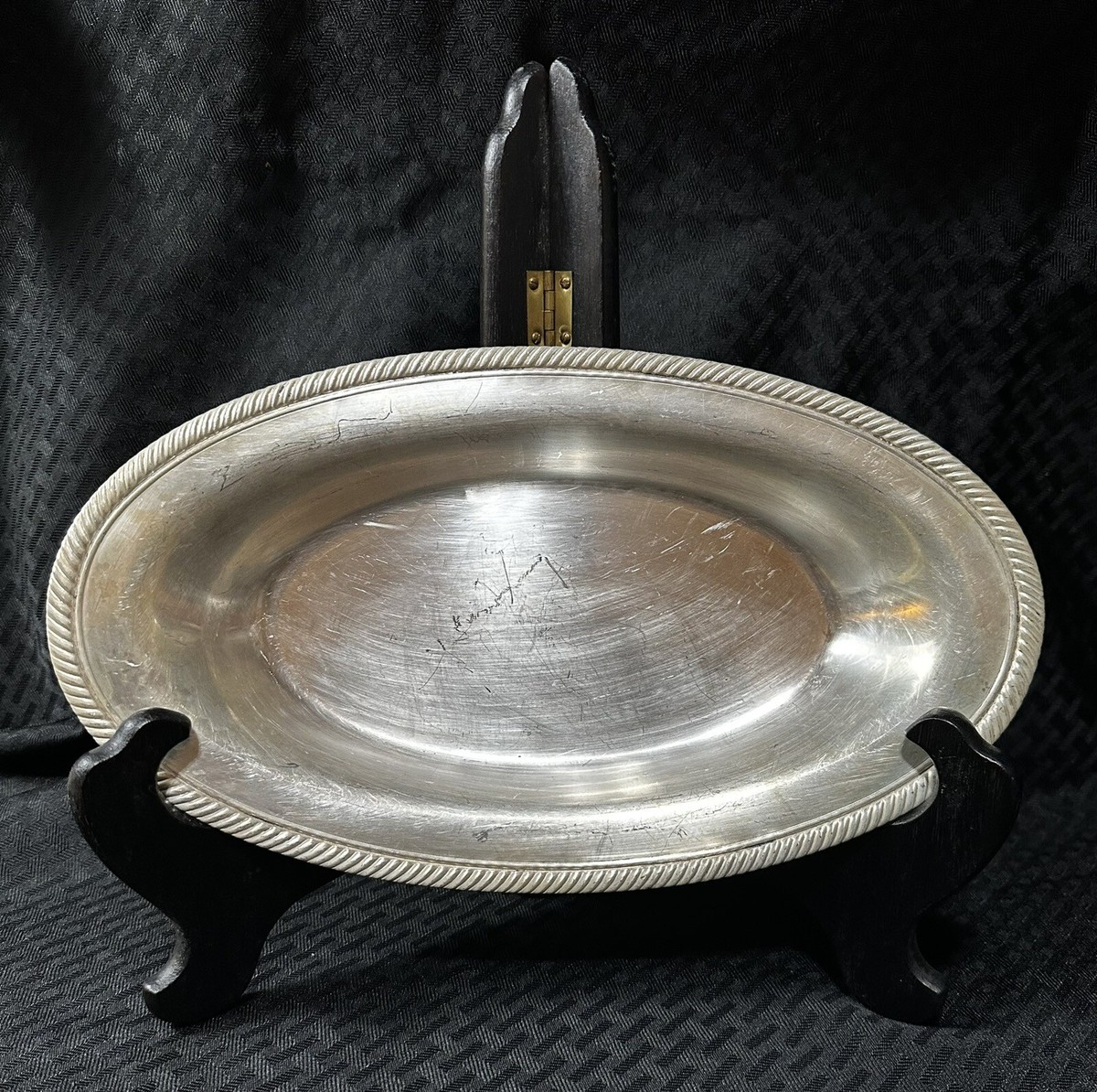 Wm Rogers 819 Silverplate Oval Dish Plate Bread Server 12.5