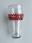 Vintage Coca-Cola Glass Red and Black Checker Pattern