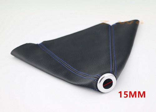 Cubierta de bota universal de cuero de PVC de punto azul para automóvil con cambio de perillas - Imagen 2 de 5