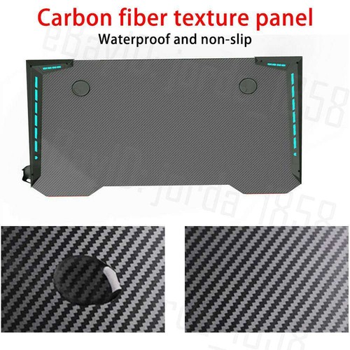 Gaming Desk Computer Home Office Writing Racer Carbon Fiber Table with RGB LED - Picture 12 of 12