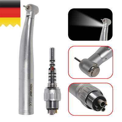 SANDENT Dental LED Fiber Optic High Speed Handstück / 6-Hole Quick Coupler