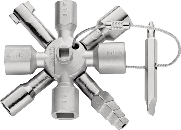 Knipex Twinkey UniversalschlüSsel Schaltschrank SchlüSsel Dreikant Vierkant-image