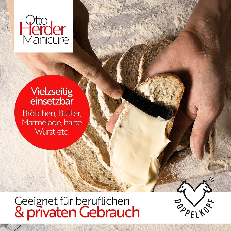 Otto Herder 2er Set Buckelsmesser Solingen mit Welle, Frühstücksmesser 22,2 cm - Bild 3 von 4