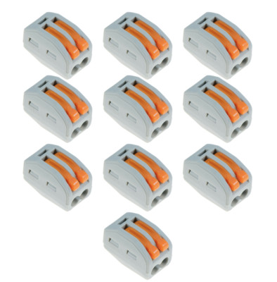 Wago 2-fach Elektro Hebelverbinder Drahtklemme Klemme 222-412 10er Pack