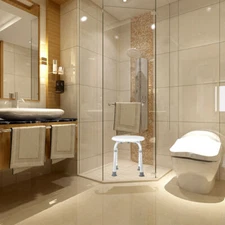 Anti-Slip Adjustable Medical Bath Shower Chair Round Stool Seat for Elderly