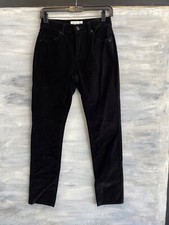 NEW KATE SPADE Broome Street Stretch Velveteen Ankle Pants, 25 - Black - 198