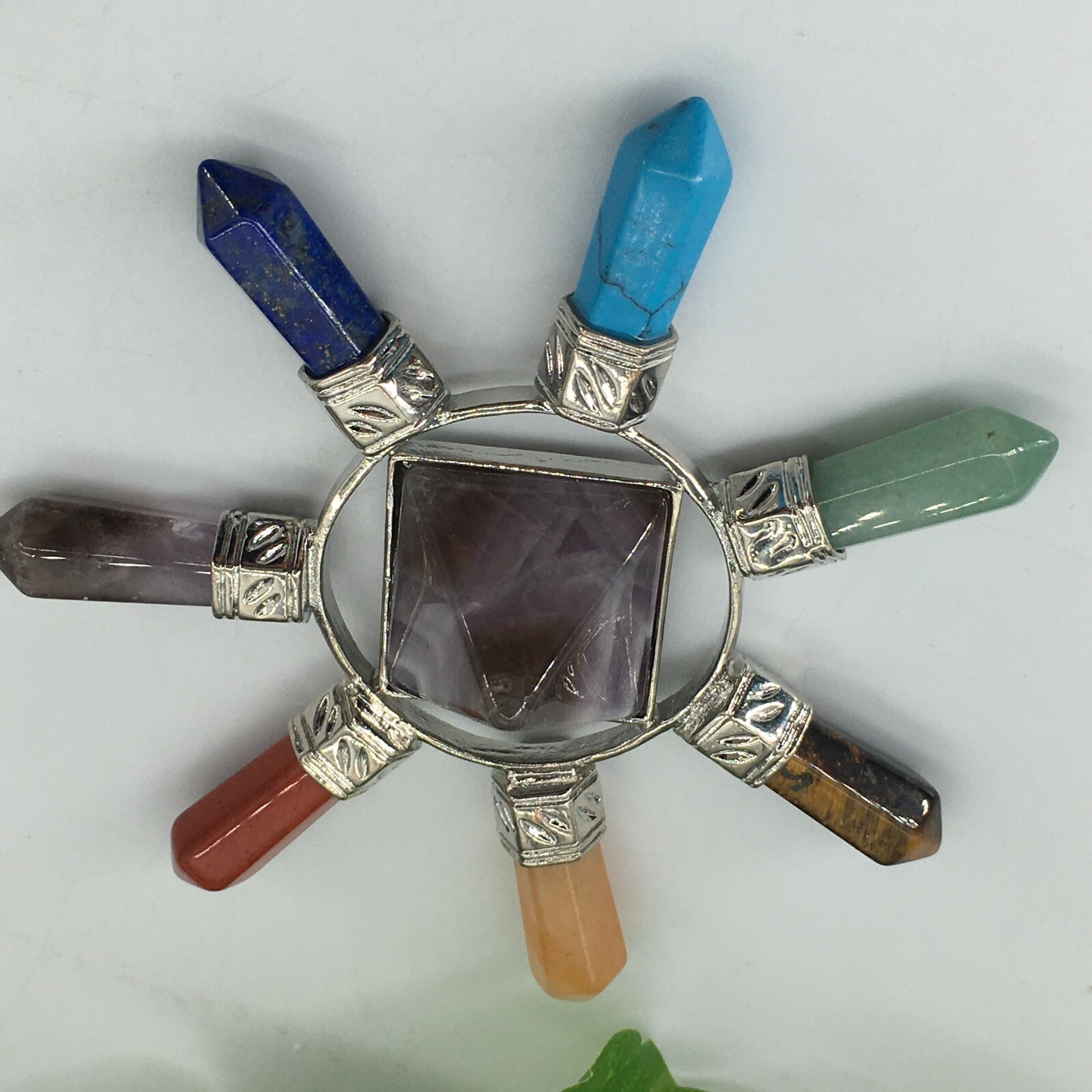 1pc Natural Dreamy purple Quartz hand Carved Energy emitter Reiki healing