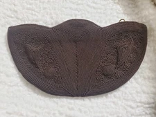 Vintage 1940s - 1950s Cordecraft Brown Clutch Purse Bag Retro boho needlepoint