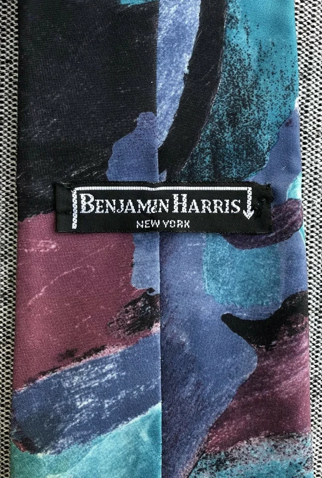 Corbata corta Benjamin Harris New York multicolor longitud 55" Foto 2 de 4