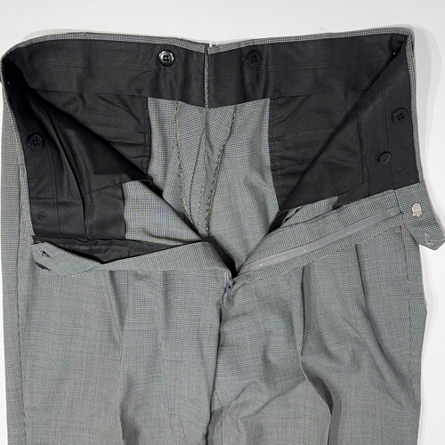 VTG 90s Brooks Brothers 3-Button Suit USA Gray Micro Houndstooth Wool Men’s 41L - Picture 16 of 17