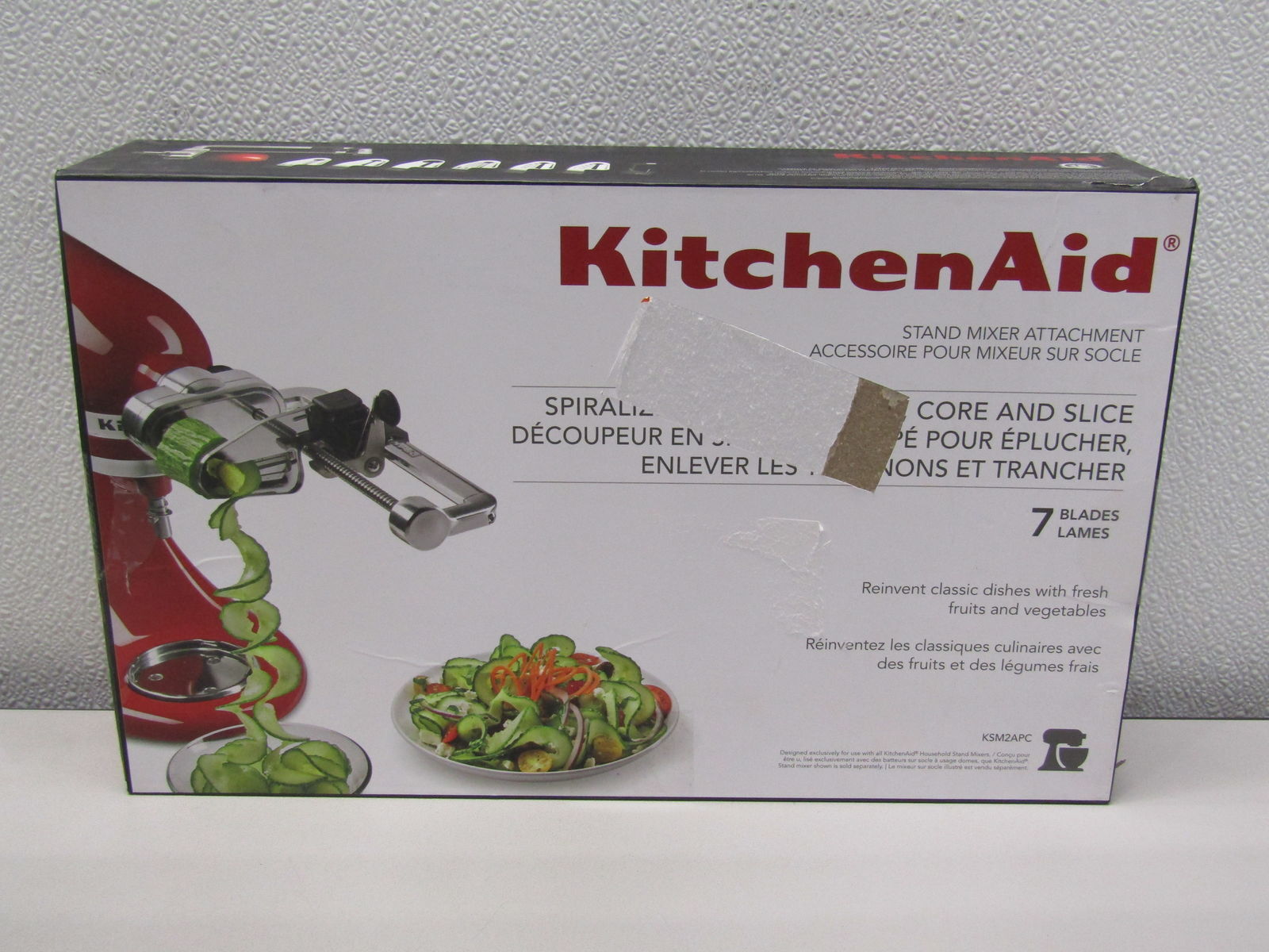 KitchenAid 7 Blade Spiralizer Plus with Peel Core and Slice Attachment KSM2APC0