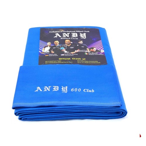 Andy's 600 Cloth - Electric Blue - Logo & Non Logo Rail Pool Table Cloth - Picture 10 of 21