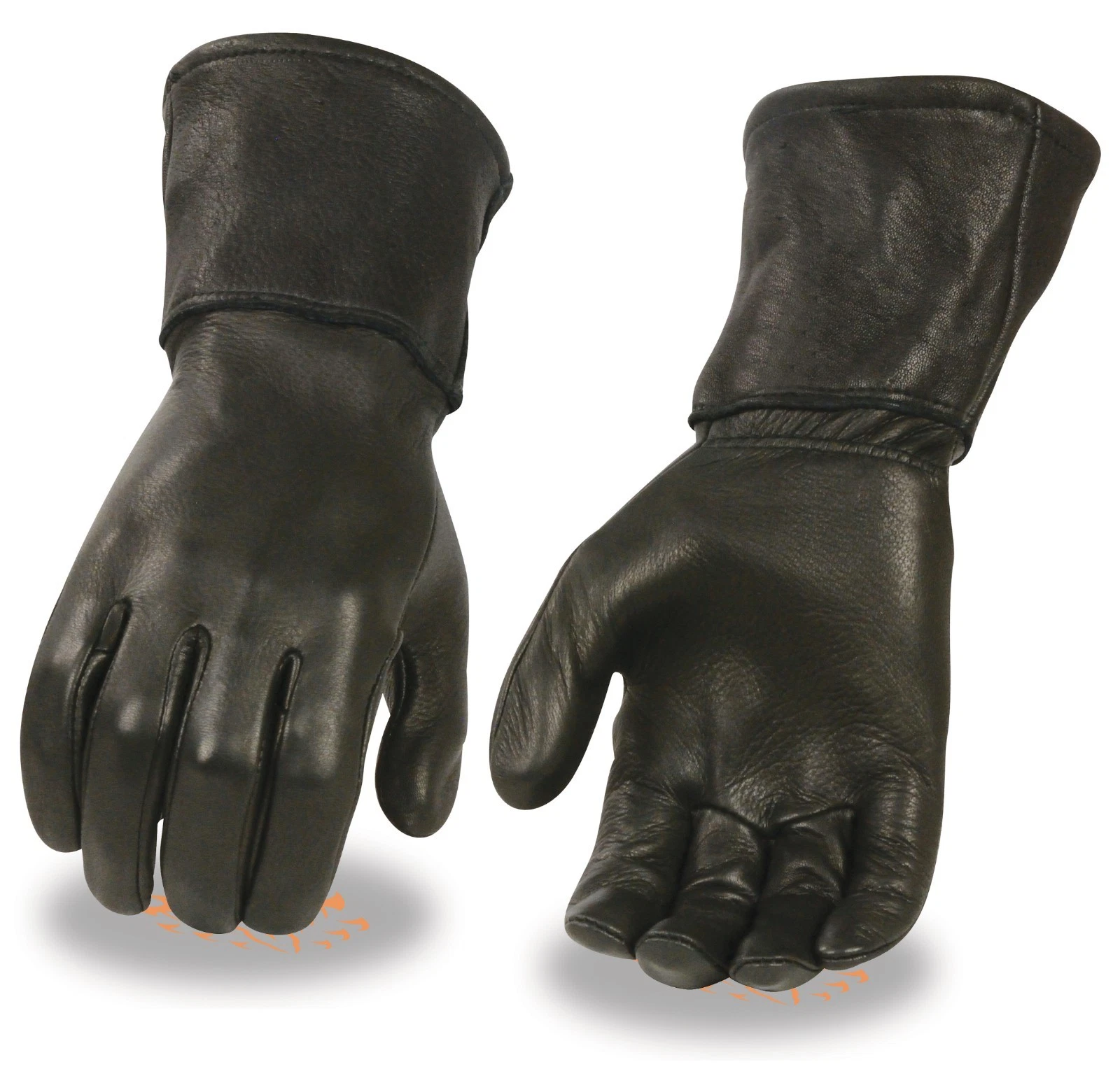 Men's Deerskin Lightly Thermal Lined Leather Gauntlet Glove - Super Soft Leather