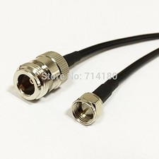1pc N type female jack to F type male Pigtail Cable RG58 50cm Wholesale NEW Qui