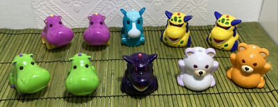 2003 Burger King Micropet Lot of 10 Not Working Fiddly Chik Nate Weets Sak Hiy+
