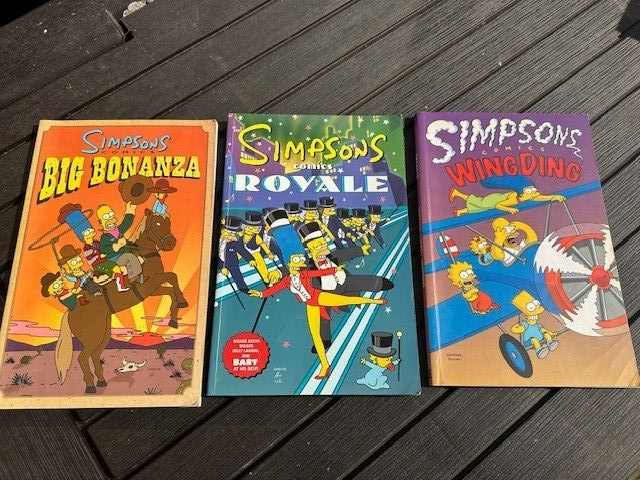 3 x SIMPSONS COMICS Bundle - Royale / Big Bonanza / WingDing Comic Books