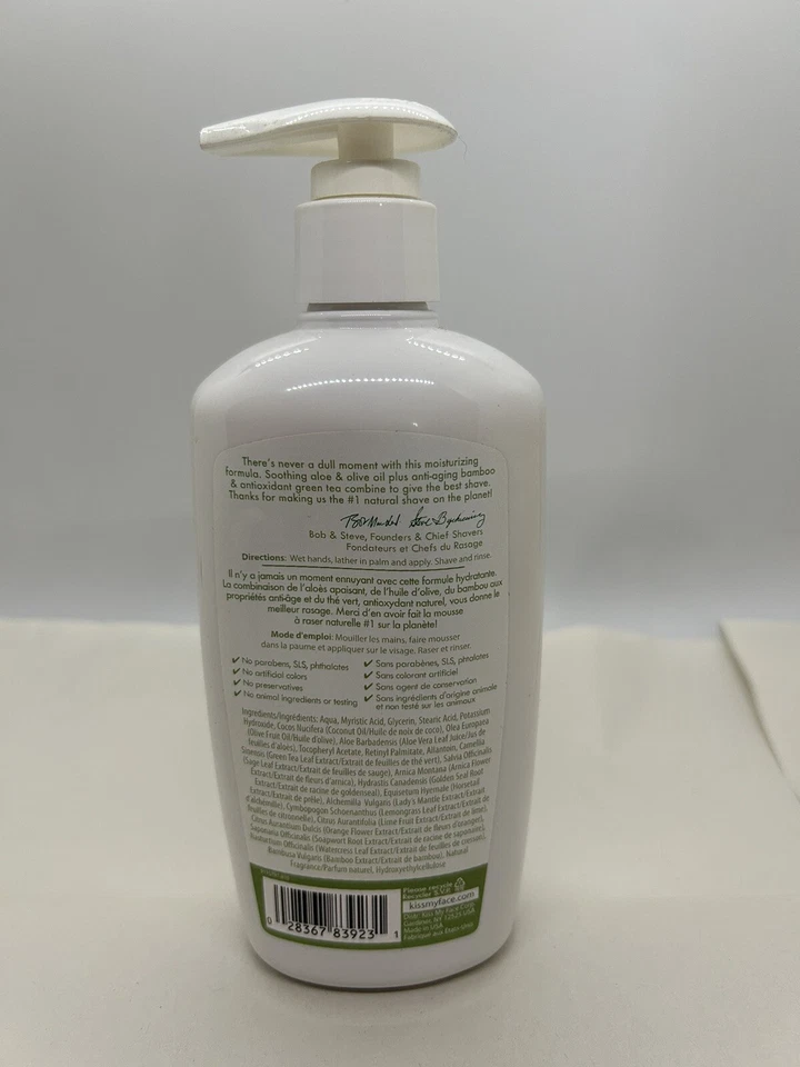 Kiss My Face Moisture Shave té verde y bambú vegano 11 oz DESCONTINUADO Foto 2 de 3