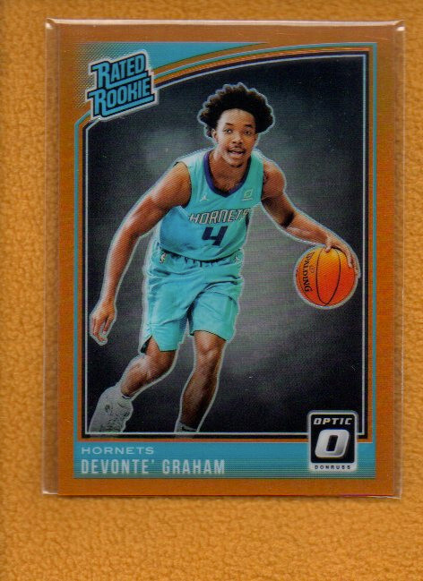 Devonte' Graham 2018-19 Donruss Optic Rated Rookie Orange Prizm RC #189 /199