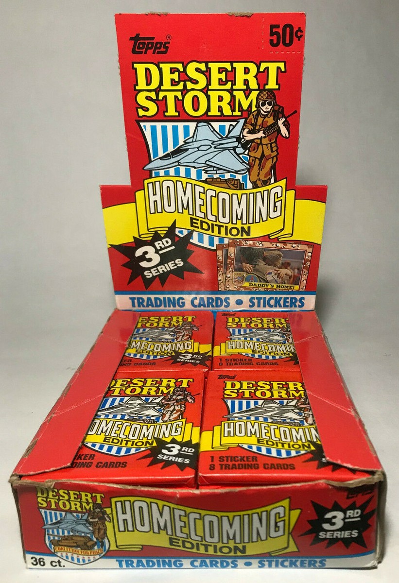 1991 Topps Desert Storm Series 3 Cards, 1 Sealed Wax PACK From Wax Box, 8  Cards