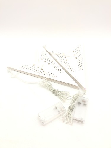 Feebee LED Papierstern 60cm 3D Leuchtsterne Weihnachten Fensterdeko Set Weiß - Bild 3 von 6