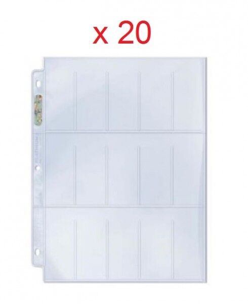 20 Leaves Ultra Pro Platinum 15 Cases 1.5x3.25 " For Cards 38 X 82 MM 814229
