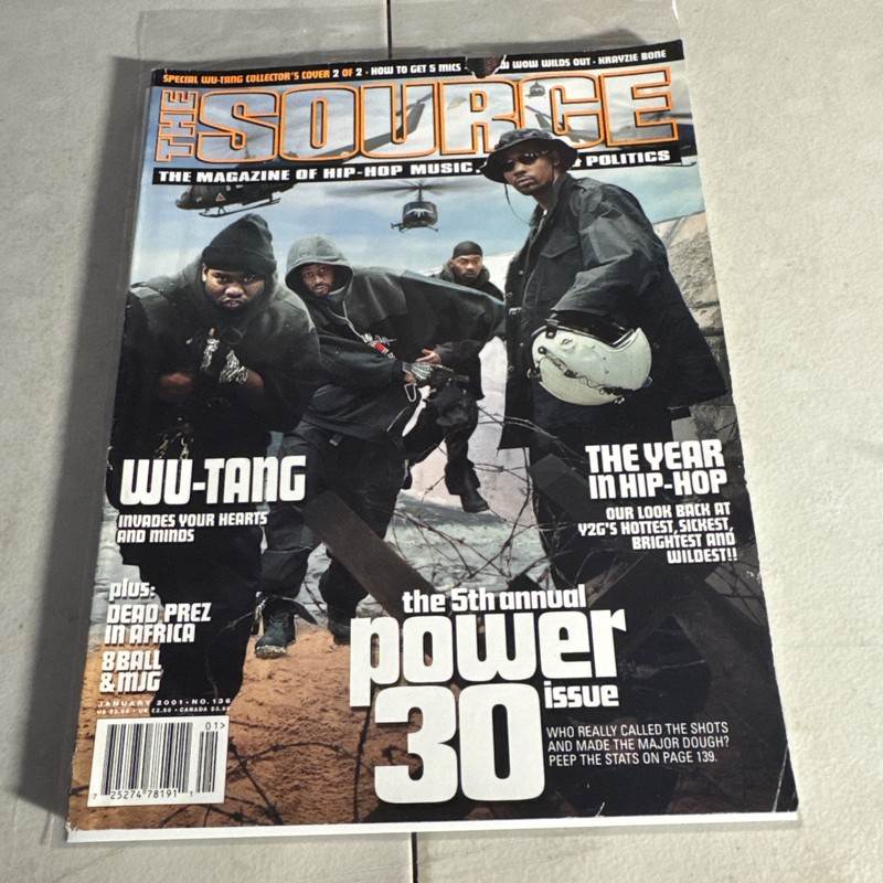 THE SOURCE MAGAZINE #136 Jan 2001  Wu Tang Clan POWER 30 Issue 8 Ball MJG VG