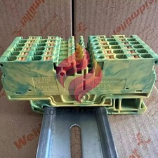 50pcs Weidmuller Terminal Block 1521540000 A4C 2.5 PE Plug-in Grounding Terminal
