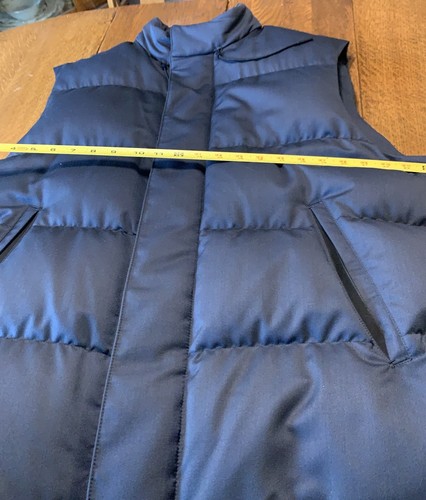 Ermenegildo Zenga Quilted Wool Navy Blue Down Vest Full zip 52R Italy 42 US - Picture 10 of 23