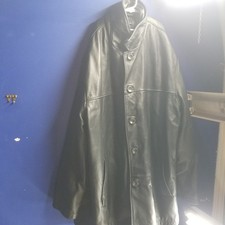 Eddie Bauer Men;'s Black Leather Jacket Size XXXL
