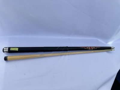 #18 Players pool cue featuring a ''Glitter Red Iron Cross and Flames 58 in