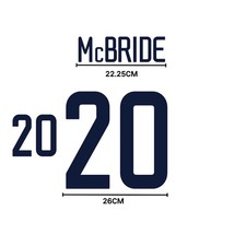 2002 USA Home Name Set Brian McBride #20 Heat Transfer Patch Custom Fan Kit