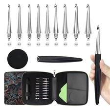 Yarniss Ergonomic Crochet Hooks Set Interchangeable Heads 9pcs Comfortable