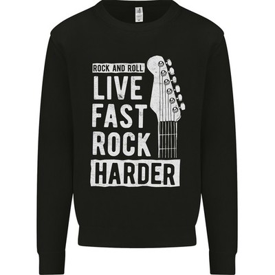 Live Fast Rock Härter Gitarre & Rolle Musik Kinder Sweatshirt Pullover