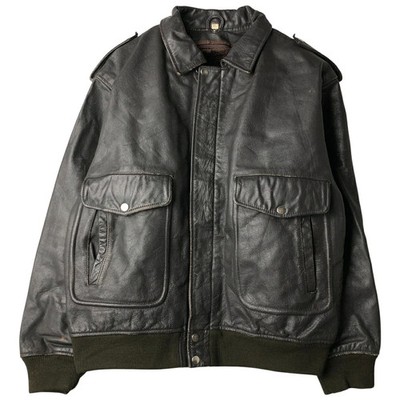 A2 type leather flight jacket Men's XL equivalent eaa559084 [260126] [NH2508] [S