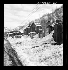 Consumers, near Price, Utah. Company housing by Dorothea Lange (1895-1965)