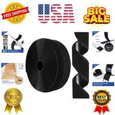 1 Inch x 26 Feet Hook and Loop Tape Sticky Back Fastener Roll, Nylon Self Adh...