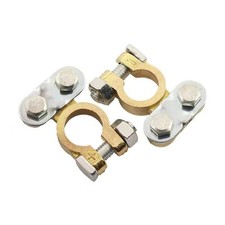 Universal Top Post Battery Terminal Clamp Set 1-Pair - Heavy Duty Connectors f