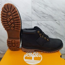 Timberland Rockaway Mid Lace Up Waterproof Black Nubuck Boots Men's Size 9