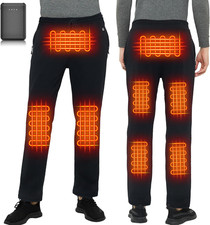Heated Pants with 12000Mah Battery Pack Polar Fleece Lined Heated Sweatpants Ele