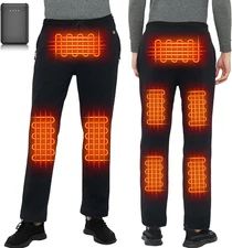 Heated Pants with 12000Mah Battery Pack Polar Fleece Lined Heated Sweatpants Ele