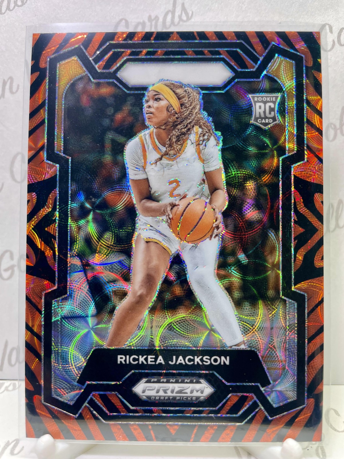 2024 Prizm Draft Picks Tiger Stripe RC #44 Rickea Jackson TN Vols LA Sparks