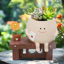 Vaso Smiley, Piante Grasse Divertenti Con Foro Di Scarico, Vasi Girasole