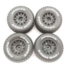 4x Tovo Tires Ppoxes 110 Off-road Short Course Truck Tires On 12mm Hex Wheels