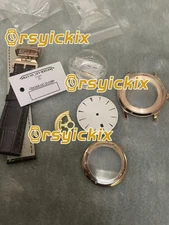 DIY SET for JaegerL 2824 watch case + dial + hands + Strap sapphire 40mm