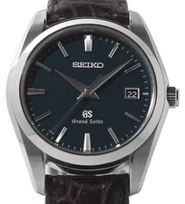 Grand Seiko SBGX097 9F62-0AB0 Quartz Green Dial Stainless Steel Leather Men's Wa